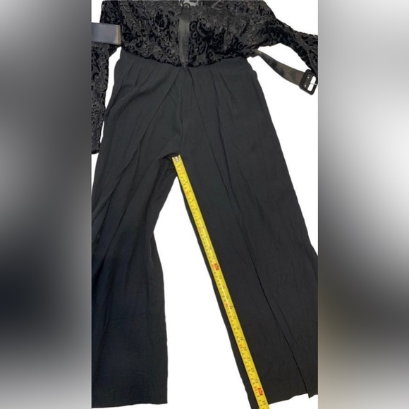 Vintage Lori Weidner Evenings Black Thigh Slit One Piece - Picture 11 of 12